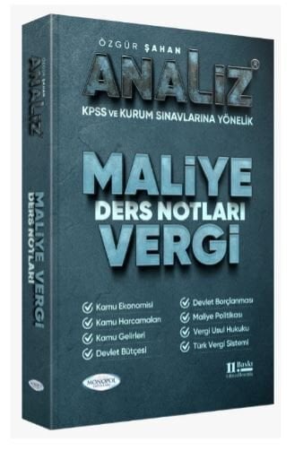 Analiz Maliye-Vergi Ders Notları 11. Baskı Monopol Yayınları