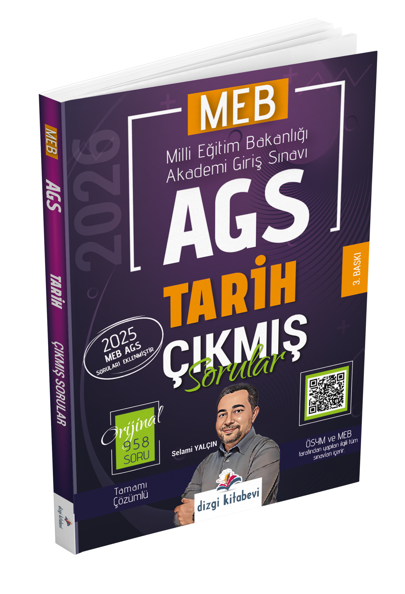 Dizgi Kitap 2026 MEB AGS Tamamı Video Çözümlü Tarih Çıkmış Sorular 3. Baskı Selami Yalçın