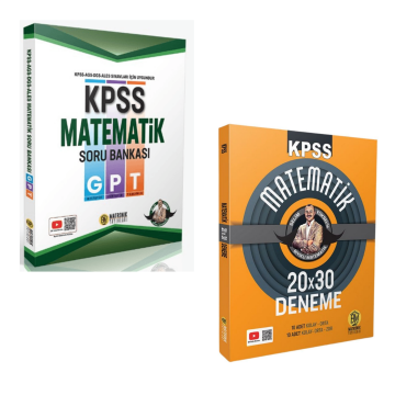 KPSS Matematik Soru Bankası & KPSS Matematik 20x30 Deneme Sınavı Bıyıklı Matematik Seti