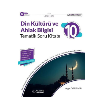 Palme Yayınları 10. Sınıf Din Kültürü ve Ahlak Bilgisi Tematik Soru Kitabı