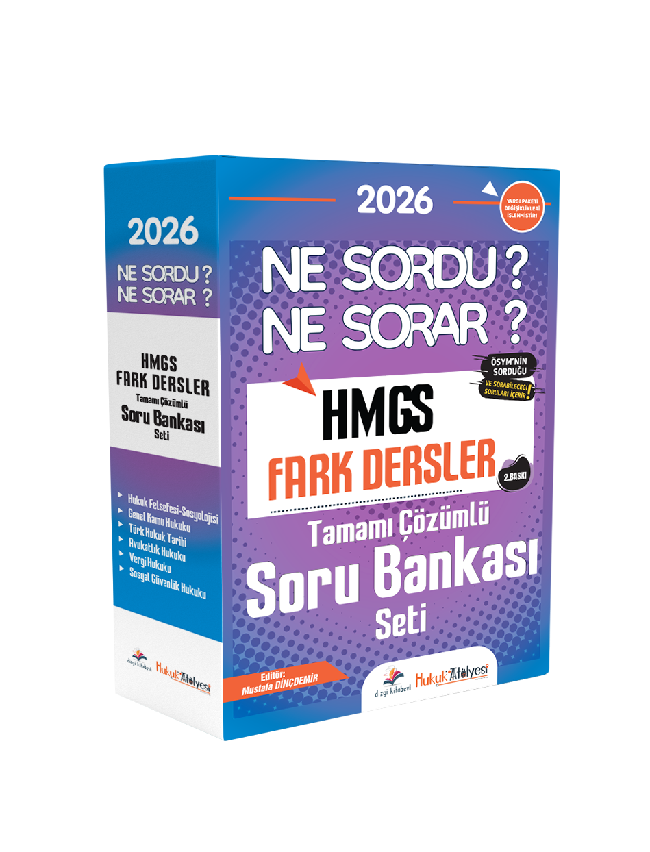 Dizgi Kitap Hukuk Atölyesi 2026 HMGS Fark Dersler Ne Sordu Ne Sorar Tamamı Çözümlü Soru Bankası Seti
