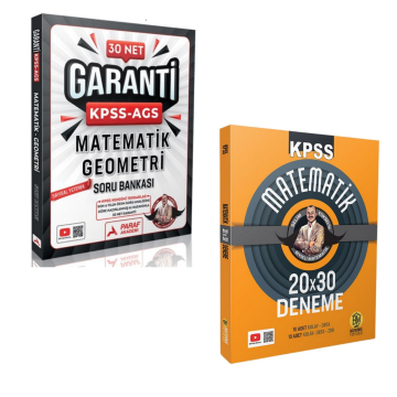 KPSS Matematik 20x30 Deneme Sınavı Bıyıklı Matematik & KPSS MEB-AGS Geometri Sayısal Yetenek 30 Net Garanti Soru Bankası - Selim Yüksel Paraf Akademi Seti