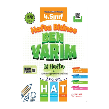Palme Yayınları 4. Sınıf Hafta Bitince Ben Varım 2. Dönem