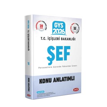 Data Yayınları 2026 GYS T.C. İçişleri Bakanlığı Şef Konu Anlatımlı - Karekod Çözümlü