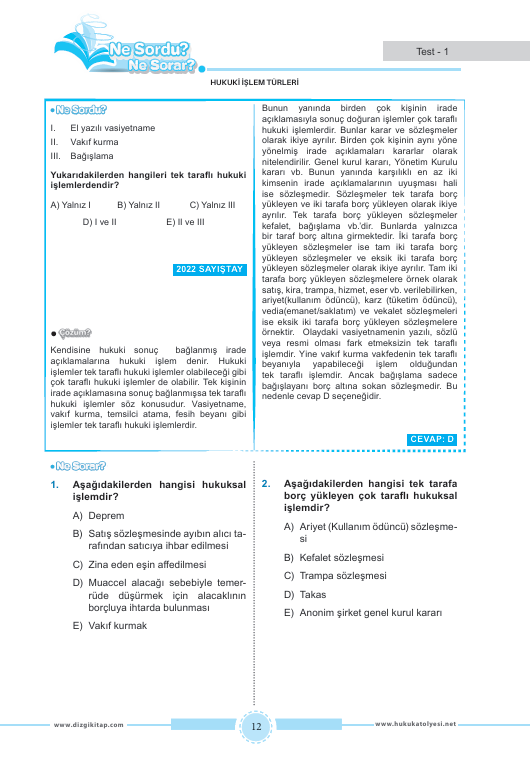 Dizgi Kitap Hukuk Atölyesi İcra Müdürlüğü Ne Sordu Ne Sorar Borçlar Hukuku Tamamı Çözümlü Soru Bankası Mustafa Dinçdemir