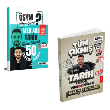 Dizgi Kitap ÖSYM Böyle Sorar 2026 MEB AGS Tarih 50 Deneme & KPSS AGS Tarih Tüm Sınavlar Çıkmış Sorular Zeki Tuğa Seti