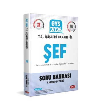 Data Yayınları 2026 GYS T.C. İçişleri Bakanlığı Şef Soru Bankası - Karekod Çözümlü