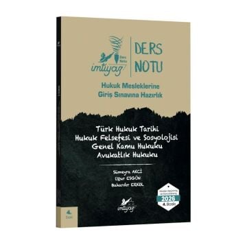 İmtiyaz Yayınları 2026 HMGS Türk Hukuk Tarihi, Hukuk Felsefesi ve Sosyolojisi, Genel Kamu Hukuku, Avukatlık Hukuku Ders Notu
