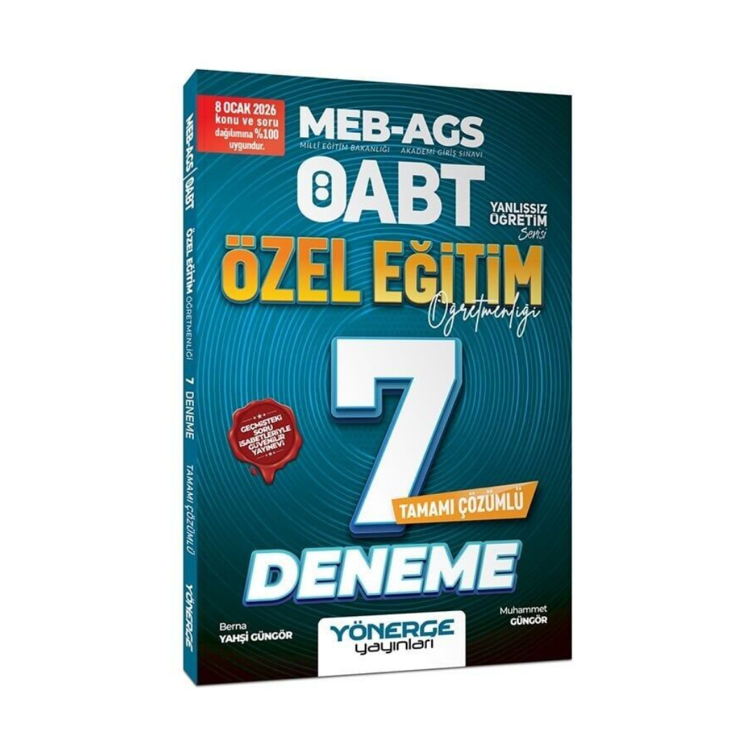 ÖABT MEB-AGS Özel Eğitim Öğretmenliği 7 Deneme Çözümlü - Muhammet Güngör Yönerge Yayınları