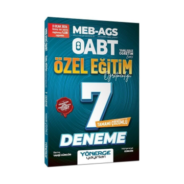 ÖABT MEB-AGS Özel Eğitim Öğretmenliği 7 Deneme Çözümlü - Muhammet Güngör Yönerge Yayınları