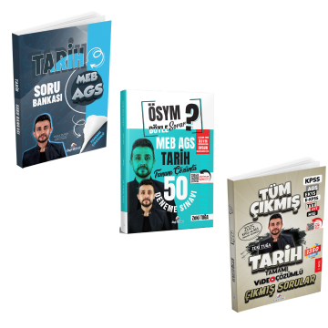 Dizgi Kitap 2026 MEB-AGS Tarih Soru Bankası, Tarih 50 Deneme ve Tarih Tüm Sınavlar Çıkmış Sorular Zeki Tuğa Seti
