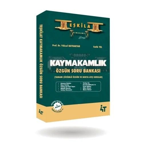 Teşkilat Kaymakamlık Özgün Soru Bankası 3.Baskı 4t Yayınları