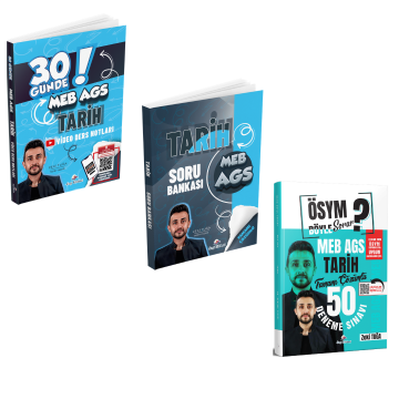 Dizgi Kitap 2026 MEB-AGS 30 Günde Tarih Video Ders Notları, Tarih Soru Bankası ve Tarih 50 Deneme Sınavı Zeki Tuğa Seti