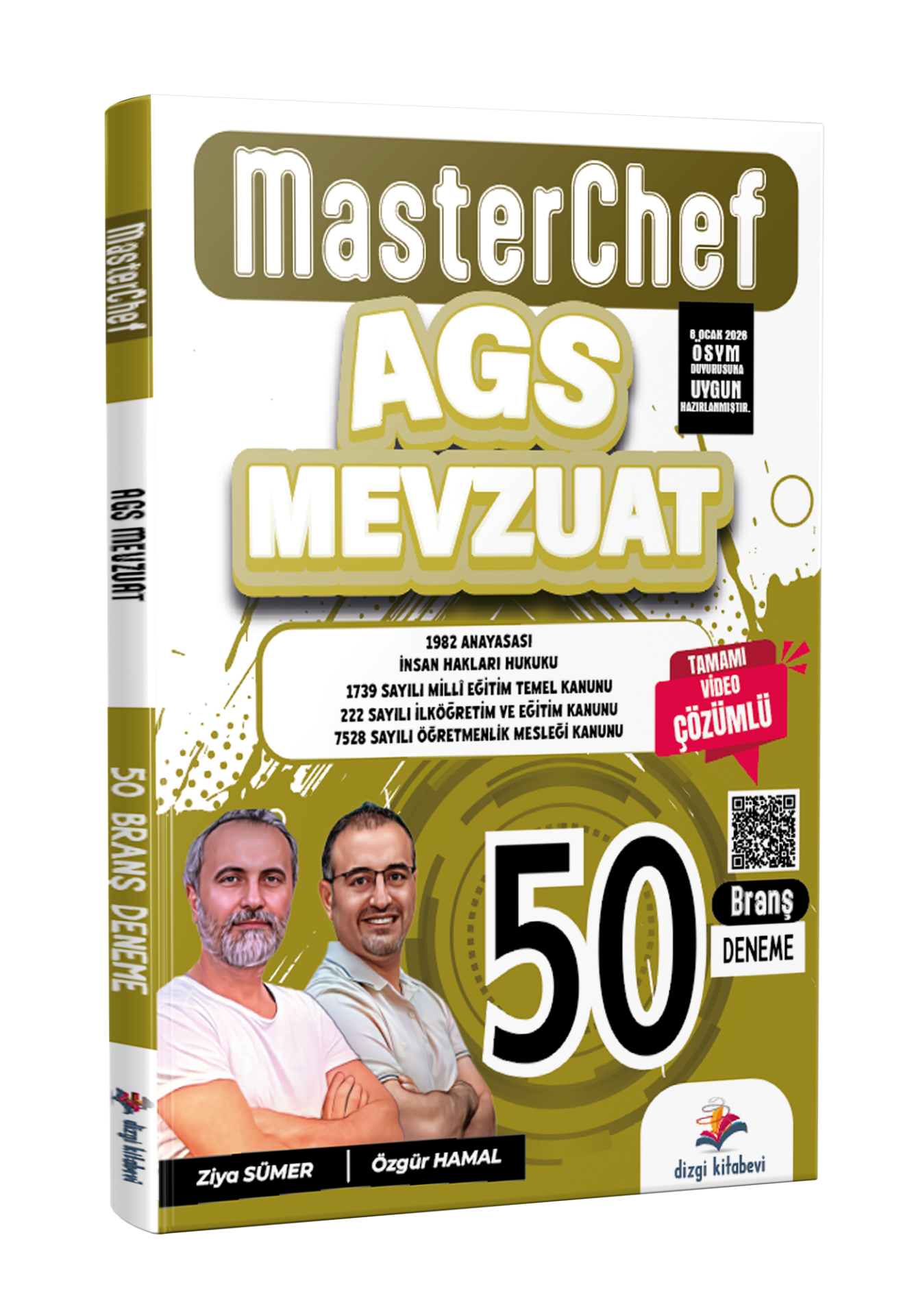 Dizgi Kitap 2026 MasterChef MEB AGS Mevzuat Tamamı Video Çözümlü 50 Branş Deneme Ziya Sümer Özgür Hamal﻿