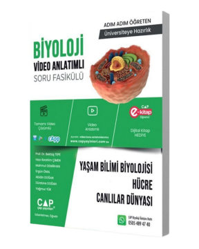 Çap Yayınları Üniversiteye Hazırlık Yaşam Bilimi Biyolojisi Hücre ve Canlılar Dünyası Soru Fasikülü
