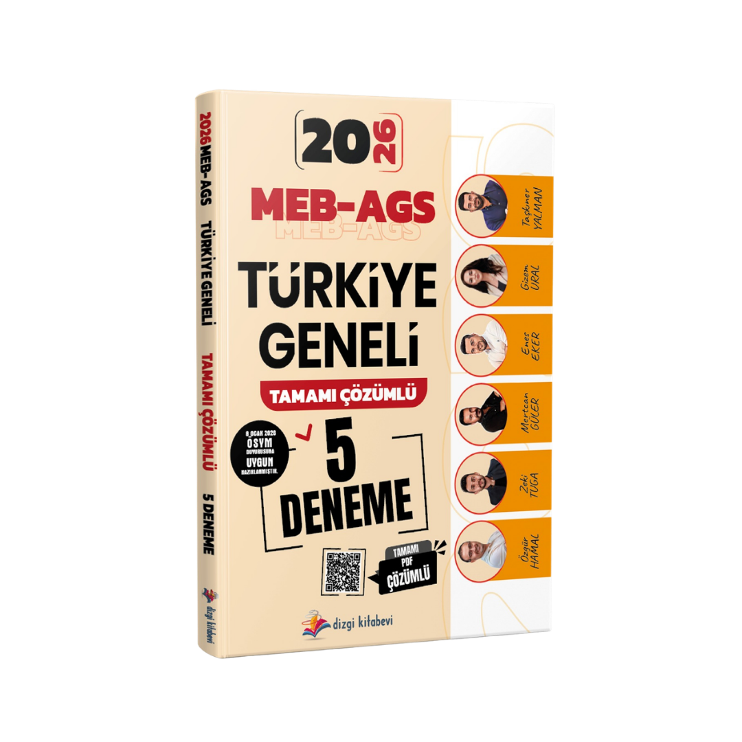 Dizgi Kitap 2026 MEB AGS Türkiye Geneli Tamamı PDF Çözümlü 5 Deneme Sınavı Özgür Hamal, Zeki Tuğa