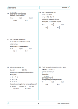 Dizgi Kitap 2026 MEB AGS Türkiye Geneli Tamamı PDF Çözümlü 5 Deneme Sınavı Özgür Hamal, Zeki Tuğa