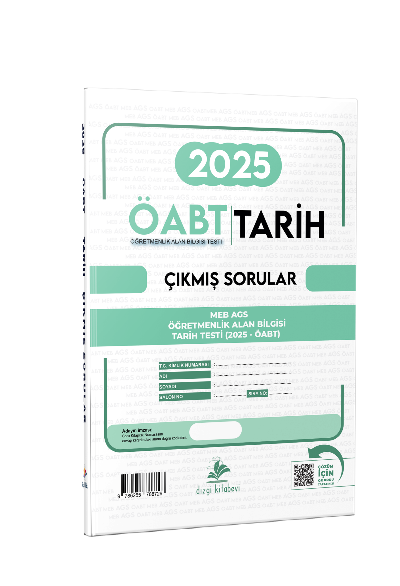 Dizgi Kitap Meb Ags ÖABT Tarih Video Çözümlü 2025 Sınavı Tek Fasikül Orijinal Çıkmış Sorular