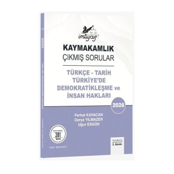 İmtiyaz Yayınları 2026 Kaymakamlık Türkçe-Tarih, Türkiye de Demokratikleşme ve İnsan Hakları Çıkmış Sorular