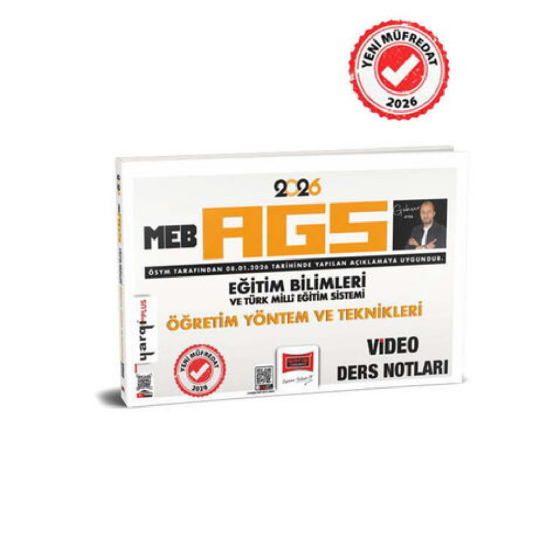 2026 MEB AGS Eğitim Bilimleri ve Türk Milli Eğitim Sistemi Öğretim Yöntem ve Teknikleri Video Ders Notları Yargı Yayınları