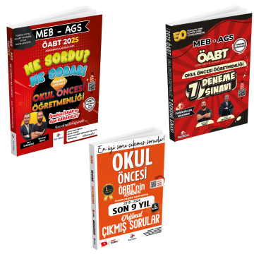Dizgi Kitap 2025 Meb Ags ÖABT Okul Öncesi Öğretmenliği Ne Sordu Ne Sorar Pdf Çözümlü Soru Bankası, Pdf Çözümlü 7 Deneme Sınavı ve Video Çözümlü Son 9 Yıl Çıkmış Sorular Seti İbrahim İşkar Gazi Karabulut