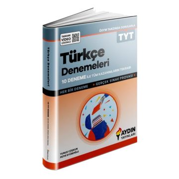 Aydın Yayınları TYT Türkçe 10 Deneme Video Çözümlü