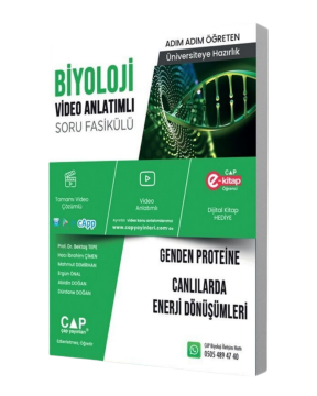 Çap Yayınları Üniversiteye Hazırlık Biyoloji Genden Proteine Canlılarda Enerji Dönüşümleri Soru Fasikülü