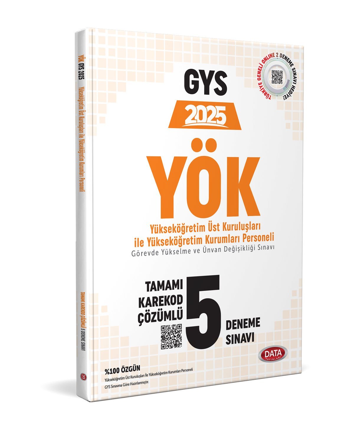 YÖK Üst Kuruluşları ile YÖK Personeli GYS 5 Deneme Sınavı - Karekod Çözümlü Data Yayınları