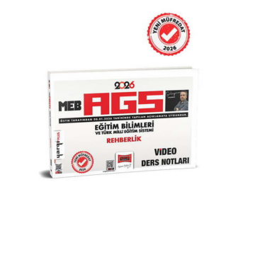 2026 MEB AGS Eğitim Bilimleri ve Türk Milli Eğitim Sistemi Rehberlik Video Ders Notları Yargı Yayınları