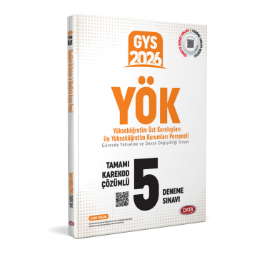 Data Yayınları 2026 GYS YÖK Üst Kuruluşları ile YÖK Personeli 5 Deneme Sınavı - Karekod Çözümlü