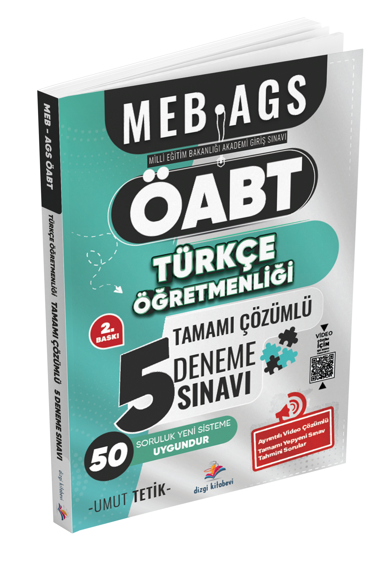 Dizgi Kitap Meb Ags ÖABT Türkçe Öğretmenliği Tamamı Ayrıntılı Video Çözümlü 5 Deneme Sınavı Umut Tetik 2. Baskı