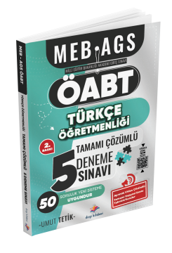 Dizgi Kitap Meb Ags ÖABT Türkçe Öğretmenliği Tamamı Ayrıntılı Video Çözümlü 5 Deneme Sınavı Umut Tetik 2. Baskı