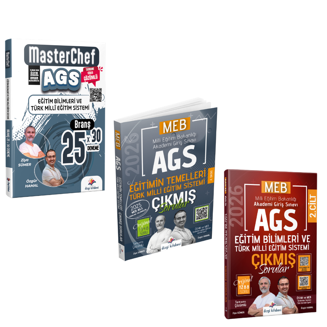 Dizgi Kitap 2026 MEB AGS Eğitim Bilimleri ve Türk Milli Eğitim Sistemi 25 Deneme & MEB AGS Eğitim Bilimleri ve Türk Milli Eğitim Sistemi Çıkmış Sorular Ziya Sümer Özgür Hamal Seti