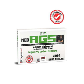2026 MEB AGS Eğitim Bilimleri ve Türk Milli Eğitim Sistemi Ölçme ve Değerlendirme Video Ders Notları Yargı Yayınları