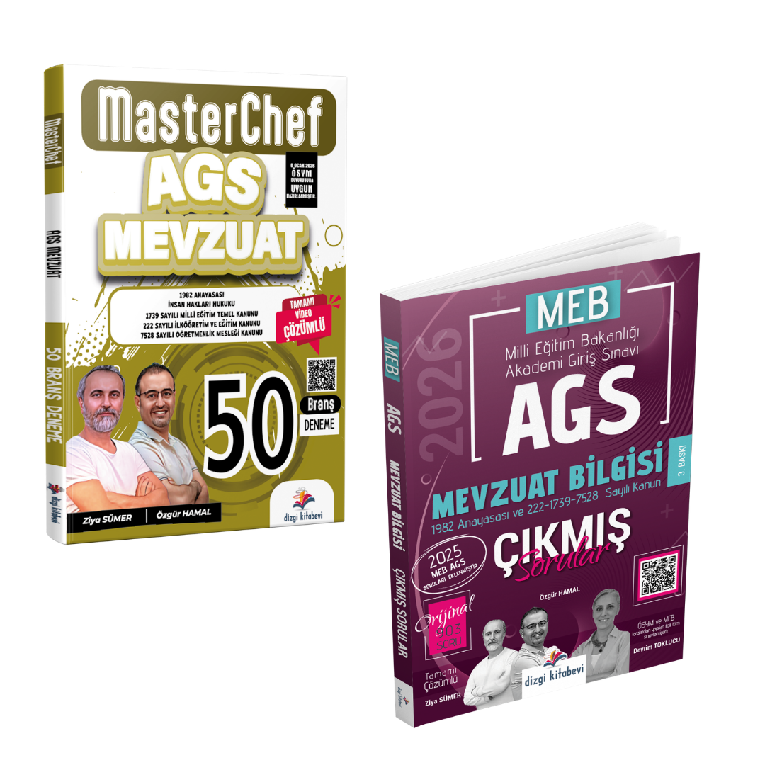 Dizgi Kitap 2026 MEB AGS Mevzuat 50 Deneme & MEB AGS Mevzuat Bilgisi Çıkmış Sorular Seti