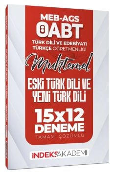 ÖABT MEB-AGS Muhtemel Türk Dili Edebiyatı-Türkçe Eski Türk Dili ve Yeni Türk Dili 15x12 Deneme Çözümlü İndeks Akademi Yayıncılık