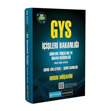 Pegem Akademi 2026 GYS İçişleri Bakanlığı Görevde Yükselme Sınavlarına Hazırlık Konu Anlatımlı Soru Bankası HUKUK MÜŞAVİRİ