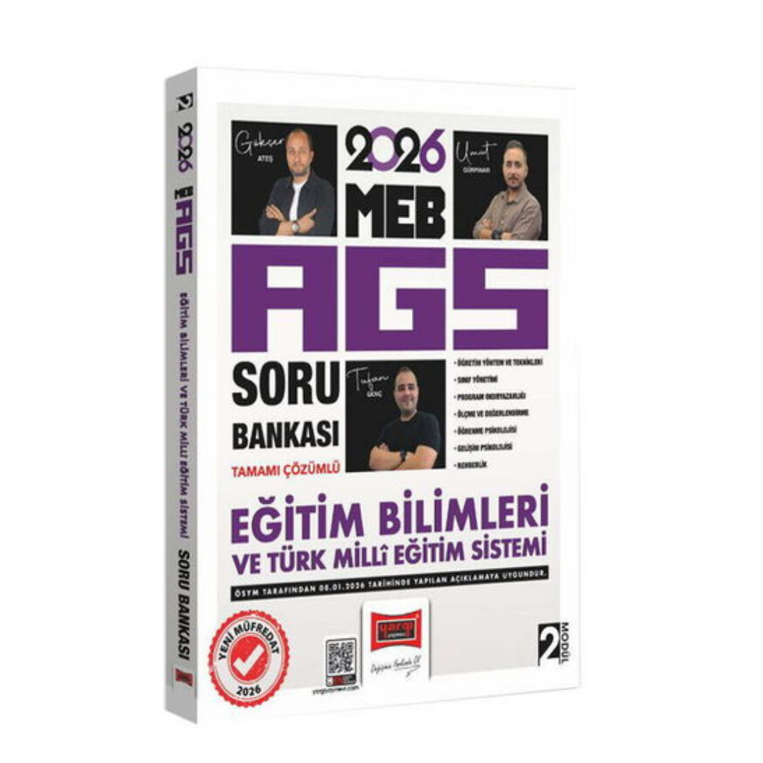 2026 MEB AGS Eğitim Bilimleri ve Türk Milli Eğitim sistemi Tamamı Çözümlü Soru Bankası Modül 2 Yargı Yayınları