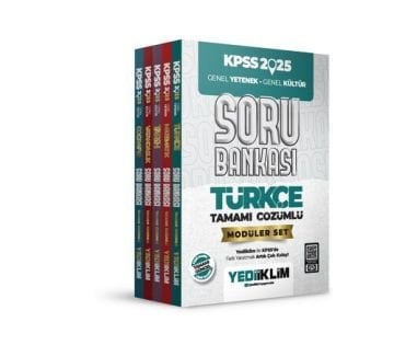 Yediiklim Yayınları 2025 KPSS Genel Yetenek Genel Kültür Tamamı Çözümlü Modüler Set Soru Bankası