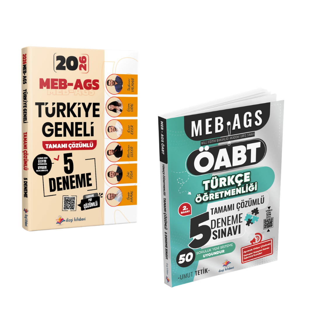 Dizgi Kitap 2026 MEB AGS Türkiye Geneli 5 Deneme & Meb Ags ÖABT Türkçe Öğretmenliği 5 Deneme Seti