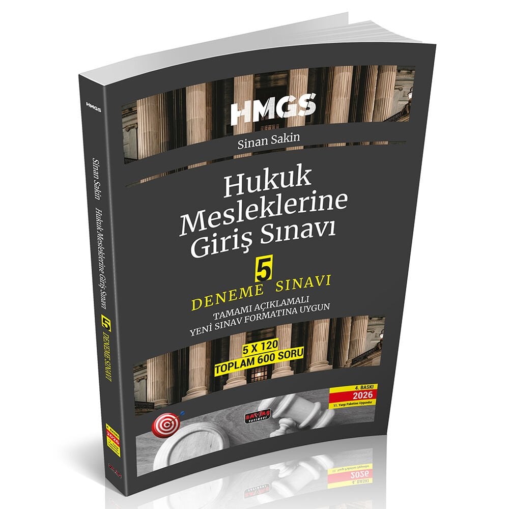 HMGS Hukuk Mesleklerine Giriş Sınavı 5 Deneme Sınavı Savaş Yayınları