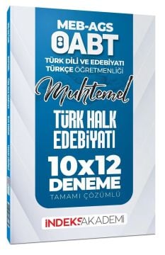 ÖABT MEB-AGS Muhtemel Türk Dili Edebiyatı-Türkçe Türk Halk Edebiyatı 10x12 Deneme Çözümlü İndeks Akademi Yayıncılık