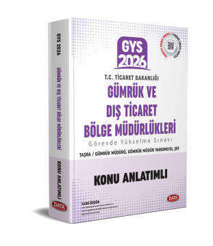Data Yayınları 2026 GYS Gümrük ve Dış Ticaret Bölge Müdürlükleri Taşra Müdür - Müdür Yardımcısı - Şef Konu Anlatımlı