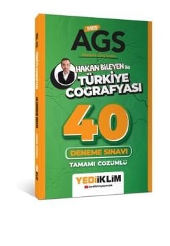 MEB AGS Hakan Bileyen ile Türkiye Coğrafyası Tamamı Çözümlü 40 Deneme Sınavı