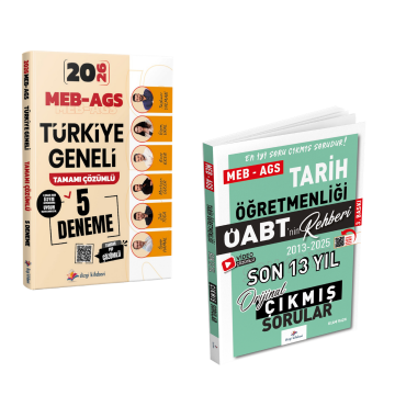 Dizgi Kitap 2026 MEB-AGS Türkiye Geneli 5 Deneme ve ÖABT Tarih Öğretmenliği Son 13 Yıl Çıkmış Sınav Soruları Seti