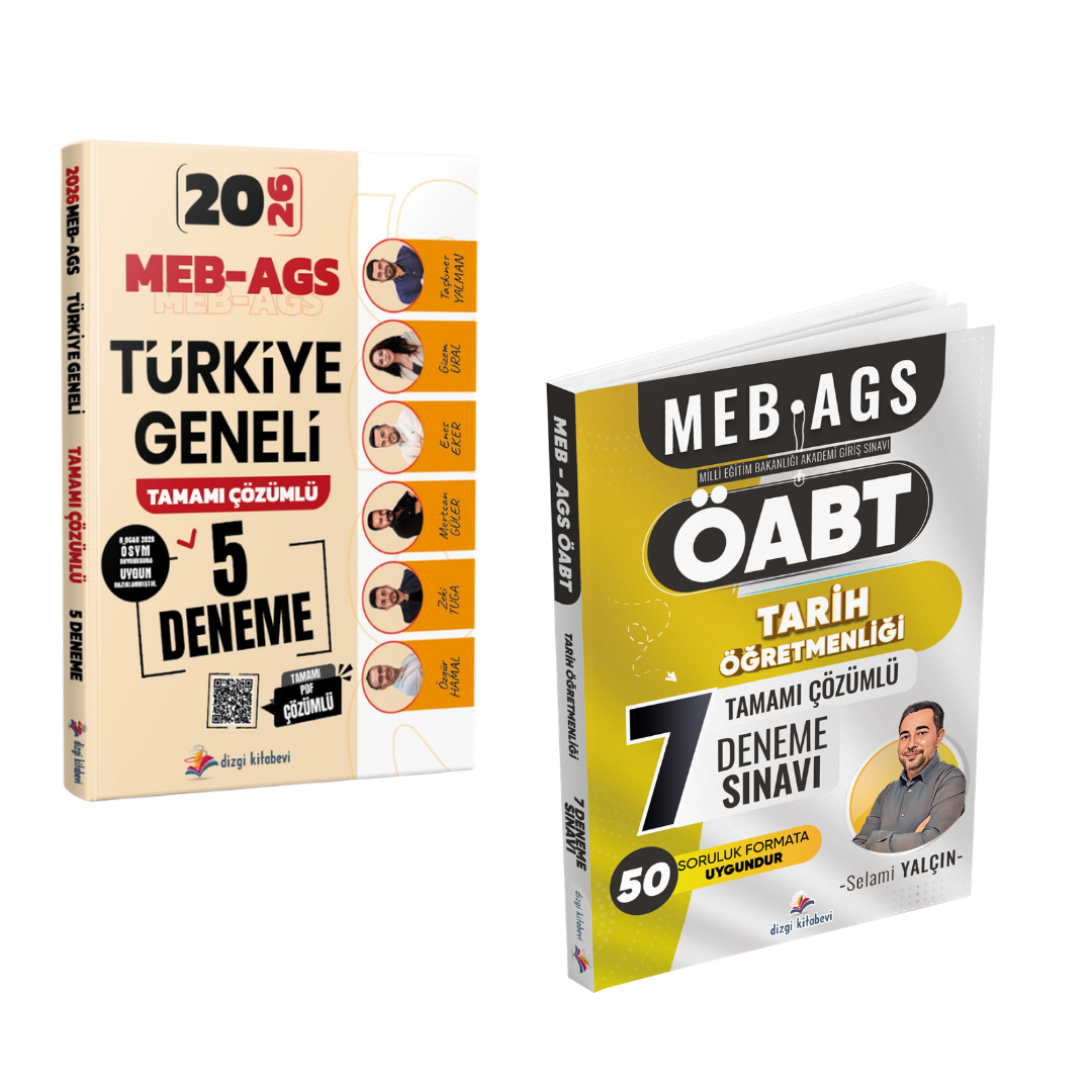 Dizgi Kitap 2026 MEB AGS Türkiye Geneli 5 Deneme & Meb Ags ÖABT Tarih Öğretmenliği 7 Deneme Seti