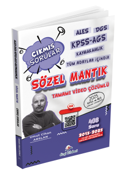 Dizgi Kitap ALES DGS KPSS AGS Kaymakamlık Tüm Adaylar İçin Sözel Mantık Tamamı Video Çözümlü Çıkmış Sorular Umut Cihan Arslan