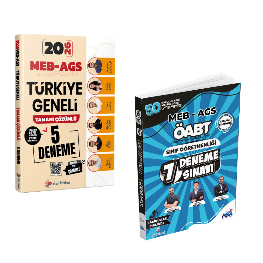 Dizgi Kitap 2026 MEB AGS Türkiye Geneli 5 Deneme & Meb Ags ÖABT Sınıf Öğretmenliği 7 Deneme Sınavı Seti