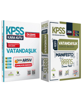 2026 KPSS Ön Lisans Vatandaşlık Kara Kutu Soru Bankası ve Manifesto Çözümlü Branş Deneme 2li Seti İnformal Yayınları