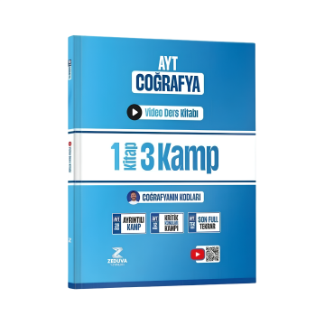 Zeduva Yayınları Coğrafyanın Kodları AYT Coğrafya 1 Kitap 3 Kamp Video Ders Kitabı